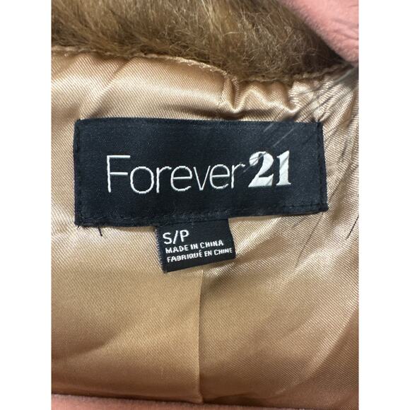 Forever 21 Brown Faux Fur Y2K Vintage Cropped Open Front Vest SZ Small - NWOT - Picture 3 of 4